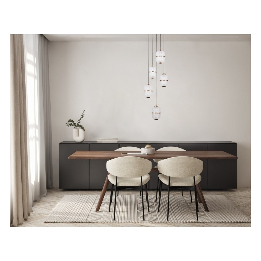 ITALUX - Lustre LED suspendu sur câble ALANI 5xLED/5,6W/230V 3000K doré