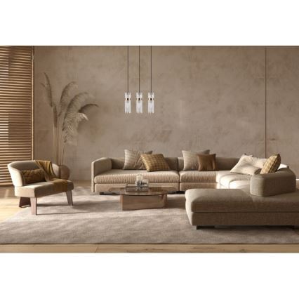 ITALUX - Suspension à câble TARASO 3xE14/40W/230V dorée