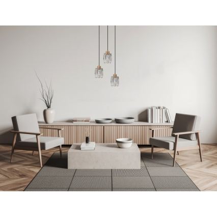 ITALUX - Suspension sur câble TORNO 3xE14/40W/230V dorée