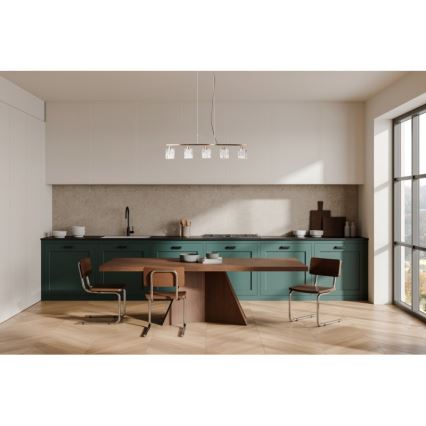 ITALUX - Suspension sur fil SIMONA 5xE14/40W/230V dorée