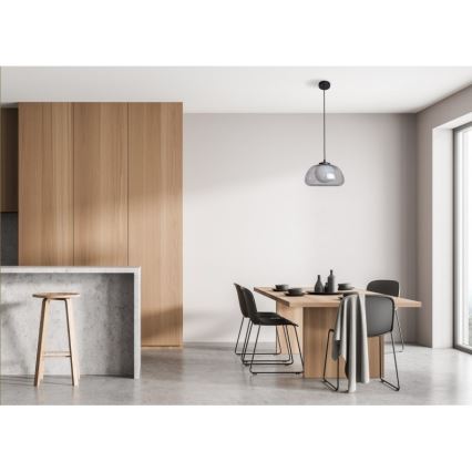 ITALUX - Suspension sur câble AINALE 1xG9/7W/230V noir/noir fumé