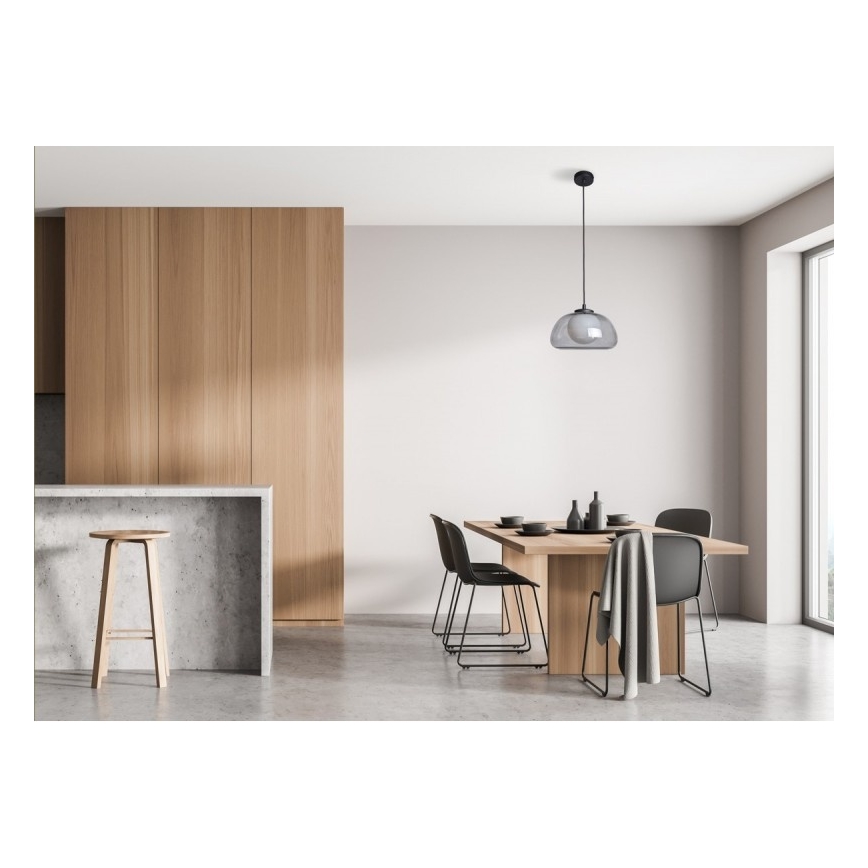 ITALUX - Suspension sur câble AINALE 1xG9/7W/230V noir/noir fumé