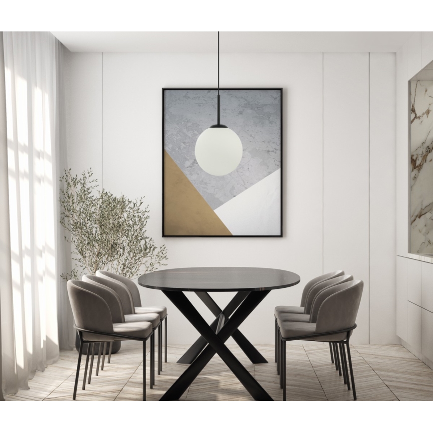 ITALUX - Suspension filaire DEORE 1xE27/40W/230V d. 25 cm noir