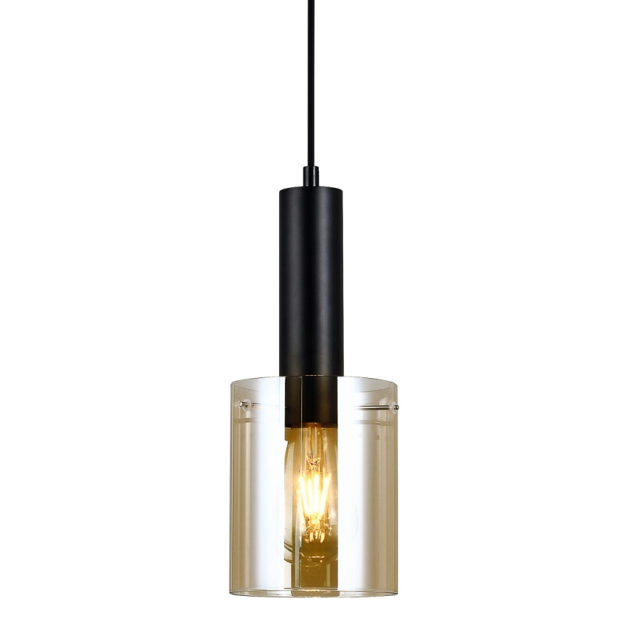 ITALUX - Suspension filaire SARDO 1xE27/40W/230V noir/doré