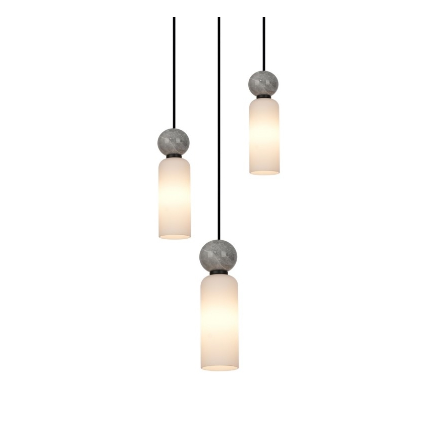 ITALUX - Suspension sur câble SANTOS 3xG9/40W/230V noir