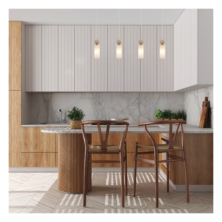 ITALUX - Suspension sur câble SANTOS 4xG9/40W/230V dorée