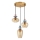 ITALUX - Suspension à câble FANDA 3xE27/40W/230V dorée / beige fumé