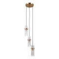 ITALUX - Suspension à câble TARASO 3xE14/40W/230V dorée