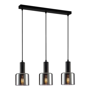 ITALUX - Suspension filaire SANTIA 3xE27/40W/230V noir