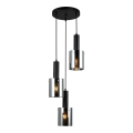 ITALUX - Suspension filaire SARDO 3xE7/40W/230V noir