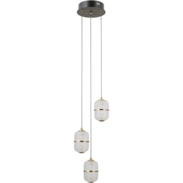 ITALUX - Suspension LED sur câble ALANI 3xLED/5W/230V 3000K noir/doré