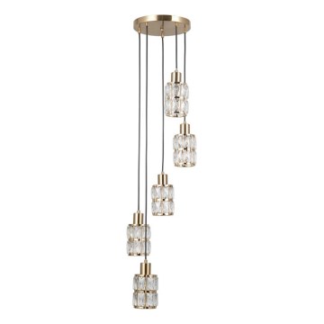 ITALUX - Suspension sur câble ALMA 5xE27/40W/230V dorée