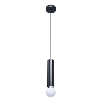 ITALUX - Suspension sur câble MACERA 1xE27/40W/230V noire