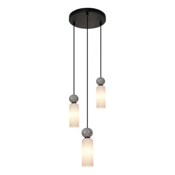 ITALUX - Suspension sur câble SANTOS 3xG9/40W/230V noir