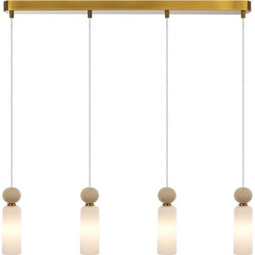 ITALUX - Suspension sur câble SANTOS 4xG9/40W/230V dorée