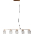ITALUX - Suspension sur fil SIMONA 5xE14/40W/230V dorée