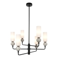 ITALUX - Suspension sur tige SANTOS 6xG9/40W/230V noire