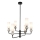 ITALUX - Suspension sur tige SANTOS 6xG9/40W/230V noire