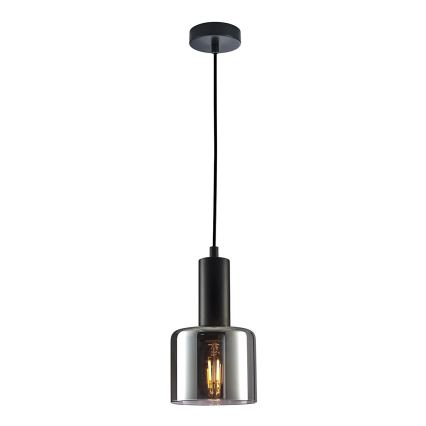 ITALUX - Verre de rechange pour lustre SANTIA E27, Ø 12 cm, noir fumé