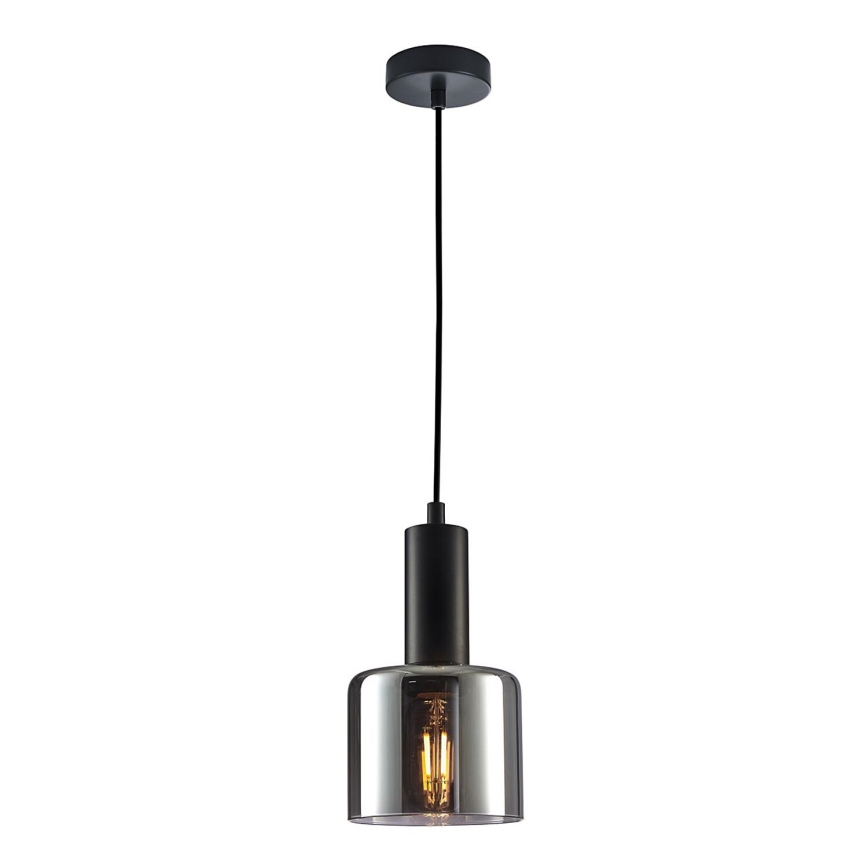 ITALUX - Verre de rechange pour lustre SANTIA E27, Ø 12 cm, noir fumé
