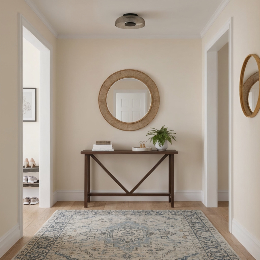 ITALUX - Plafonnier LED PASSO LED/8W/230V 3000K diam. 25 cm noir fumé