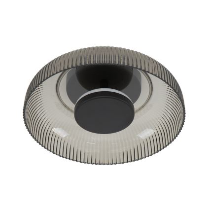 ITALUX - Plafonnier LED PASSO LED/8W/230V 3000K diam. 25 cm noir fumé