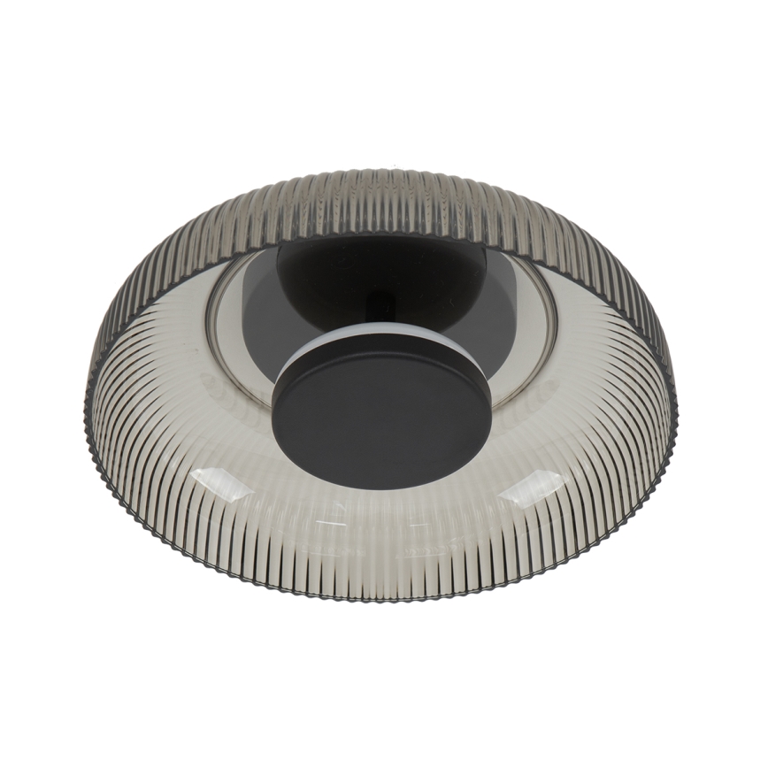 ITALUX - Plafonnier LED PASSO LED/8W/230V 3000K diam. 25 cm noir fumé