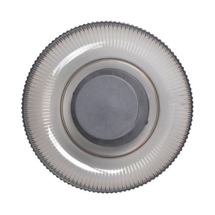 ITALUX - Plafonnier LED PASSO LED/8W/230V 3000K diam. 25 cm noir fumé