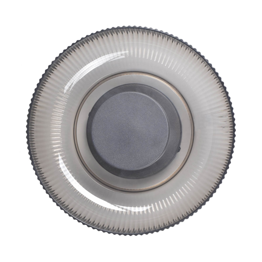 ITALUX - Plafonnier LED PASSO LED/8W/230V 3000K diam. 25 cm noir fumé