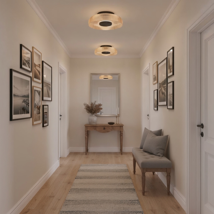 ITALUX - Plafonnier LED PASSO LED/8W/230V 3000K Ø 25 cm beige fumé