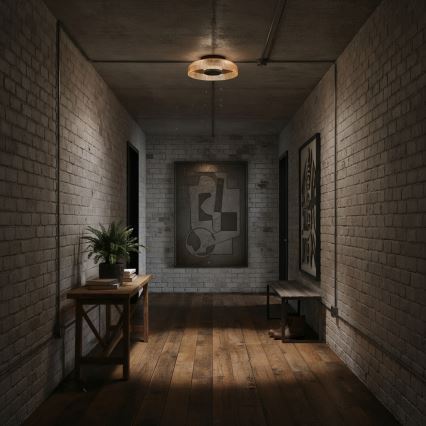 ITALUX - Plafonnier LED PASSO LED/8W/230V 3000K Ø 25 cm beige fumé