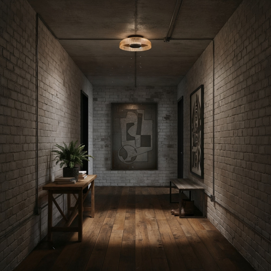 ITALUX - Plafonnier LED PASSO LED/8W/230V 3000K Ø 25 cm beige fumé