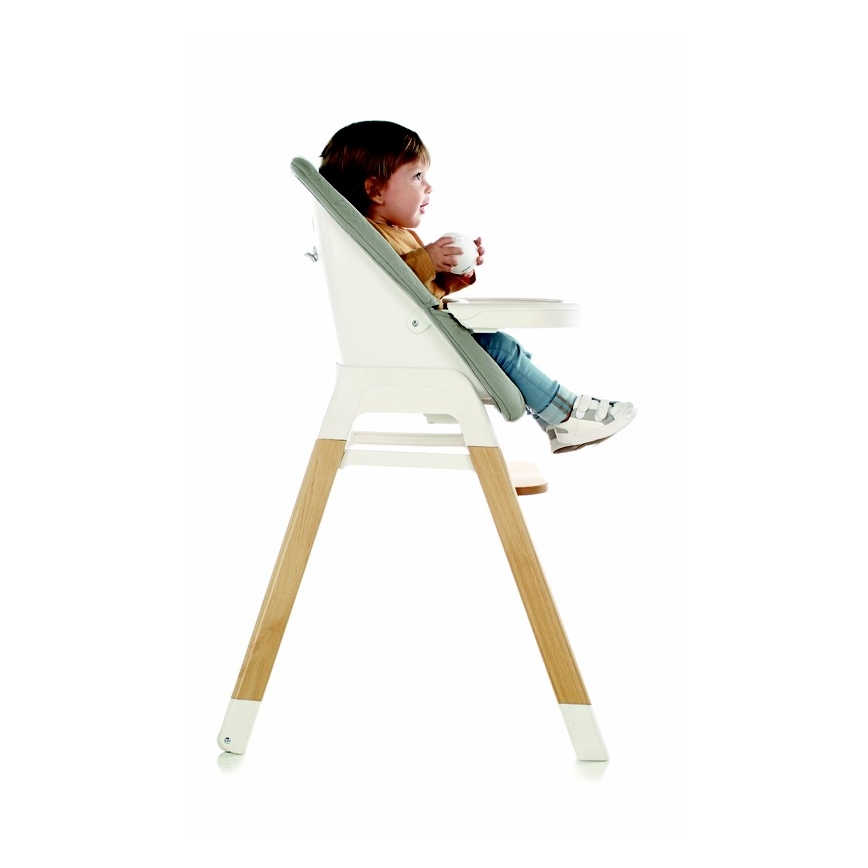 Jané - Chaise de repas pour enfants 3en1 grise WOODY