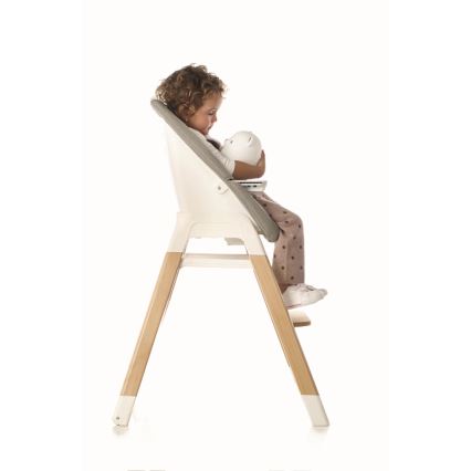 Jané - Chaise de repas pour enfants 3en1 grise WOODY