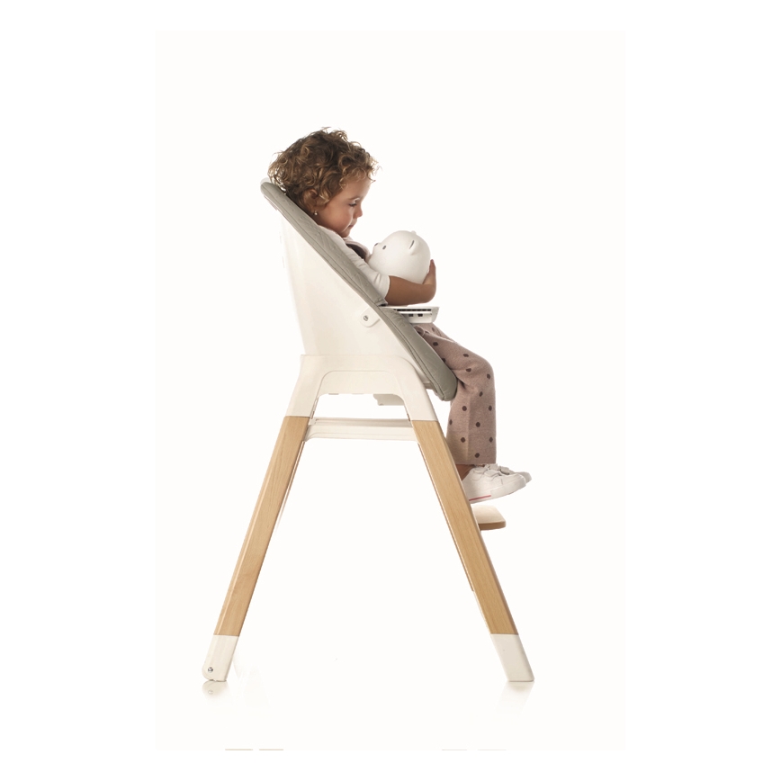 Jané - Chaise de repas pour enfants 3en1 grise WOODY