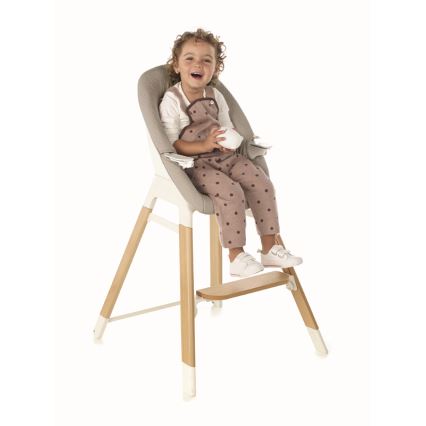 Jané - Chaise de repas pour enfants 3en1 grise WOODY