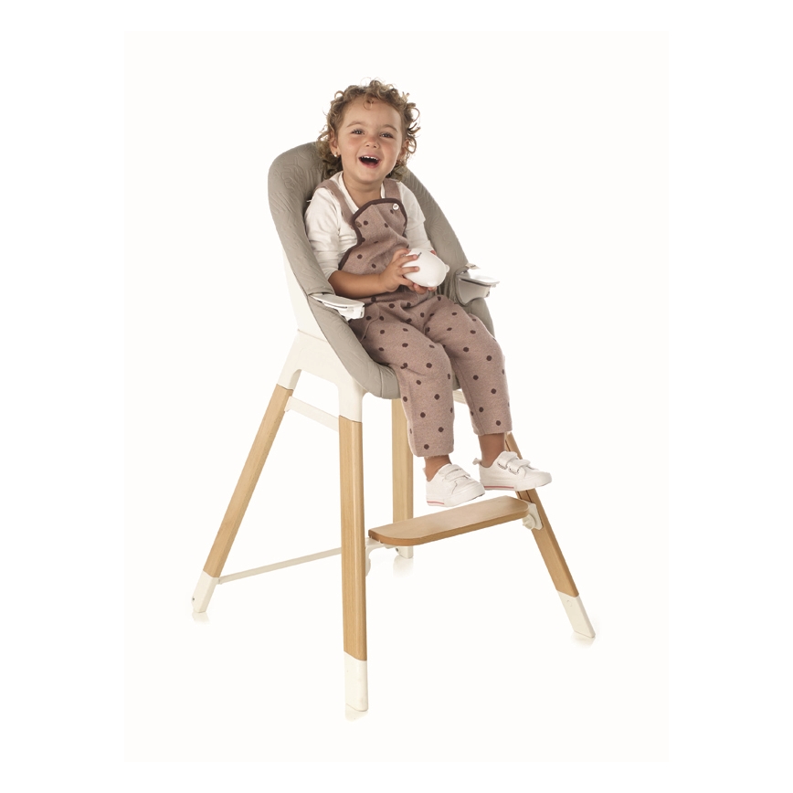 Jané - Chaise de repas pour enfants 3en1 grise WOODY