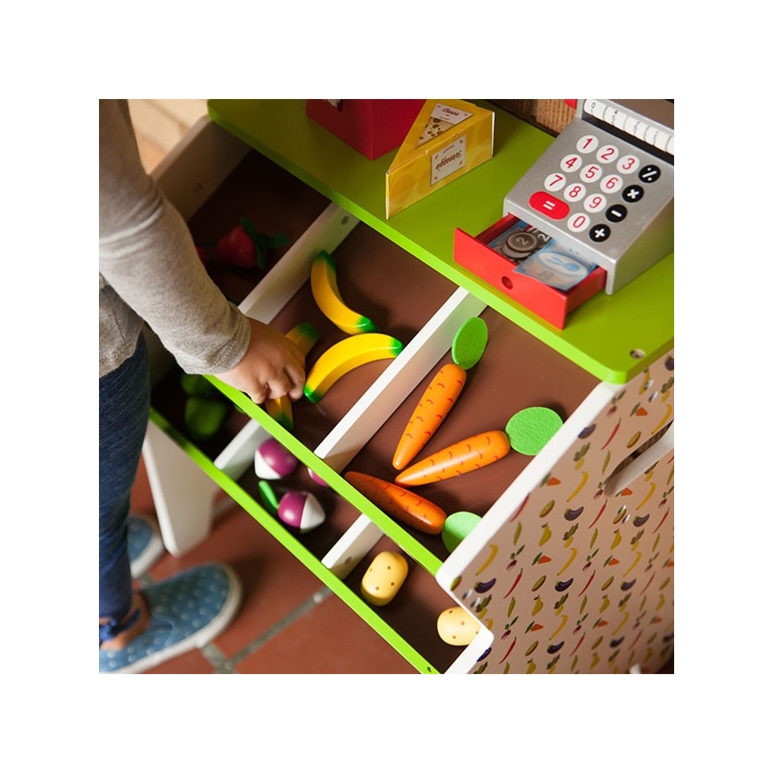 Janod - Boutique en bois avec caisse enregistreuse