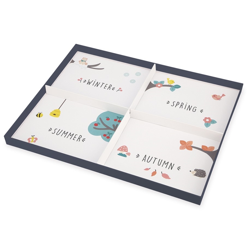 Janod - Calendrier magnétique pour enfant saisons de l'année anglais