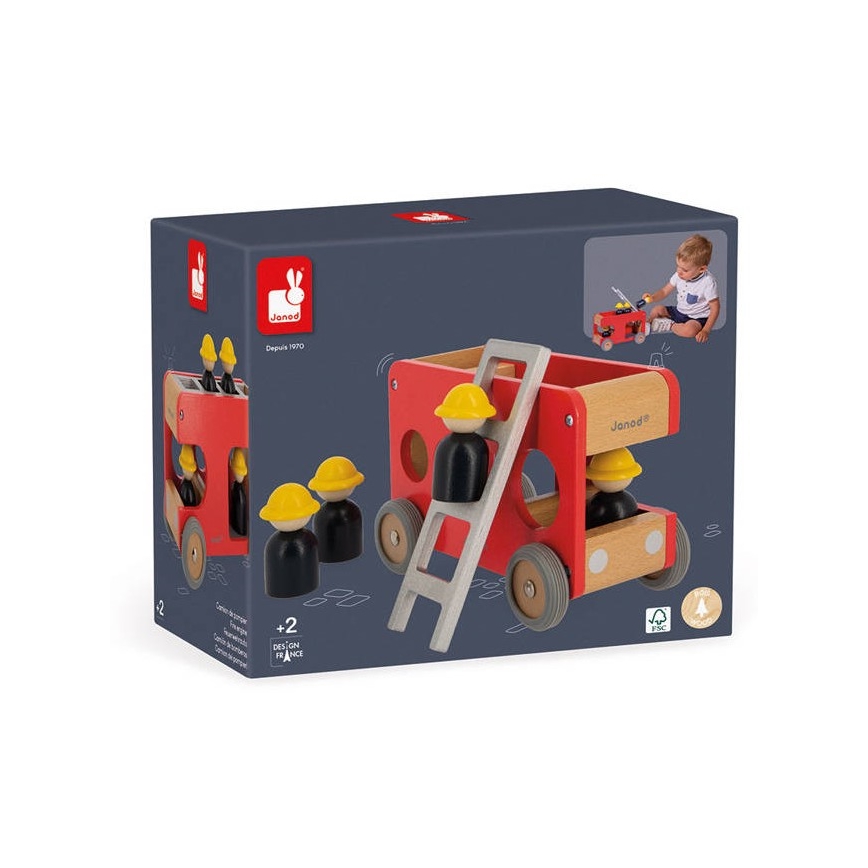 Janod - Camion de pompier en bois BOLID