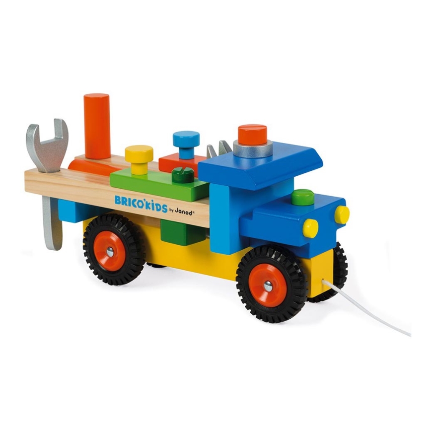 Janod - Camion en bois avec outils BRICOKIDS