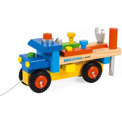 Janod - Camion en bois avec outils BRICOKIDS