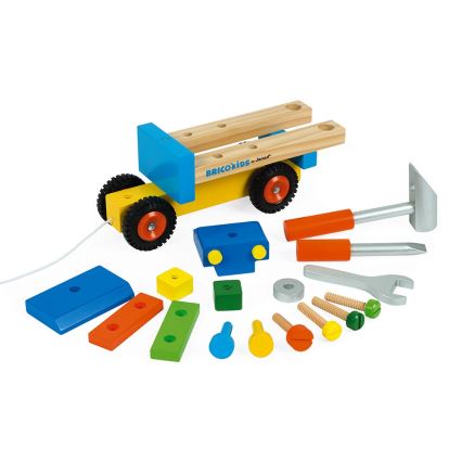 Janod - Camion en bois avec outils BRICOKIDS