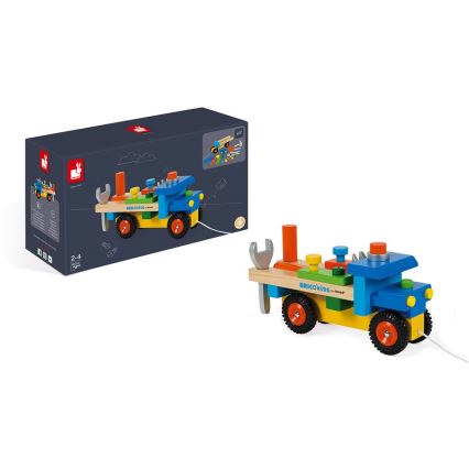 Janod - Camion en bois avec outils BRICOKIDS