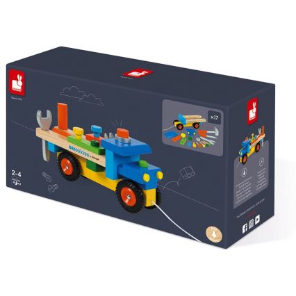 Janod - Camion en bois avec outils BRICOKIDS