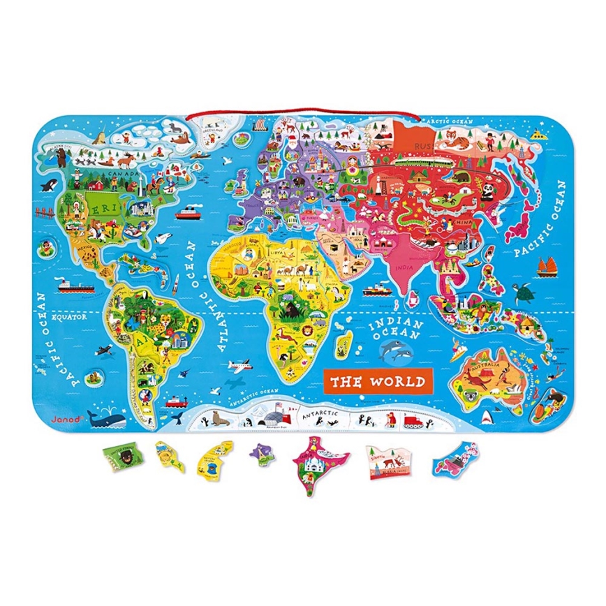 Lot de Magnets pour Carte du Monde en Français (dernière version) : Pièces  d'usure Janod Janod - SV00879