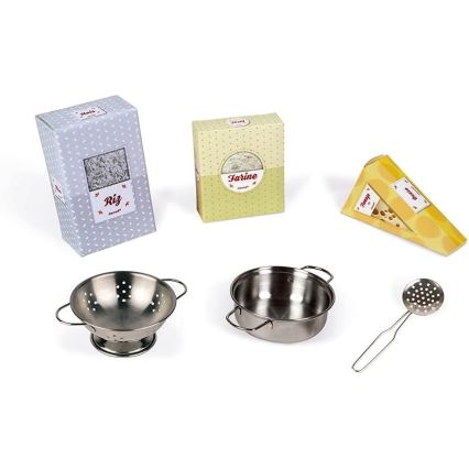 Janod - Cuisine en bois avec plaque de cuisson LED MOZAIC 2xLR6