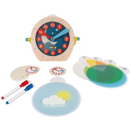 Janod - Horloge en bois pour enfant LEARNING TOYS