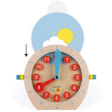 Janod - Horloge en bois pour enfant LEARNING TOYS