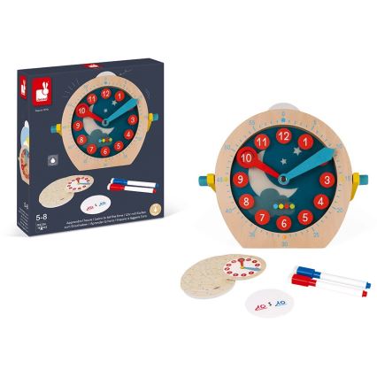 Janod - Horloge en bois pour enfant LEARNING TOYS